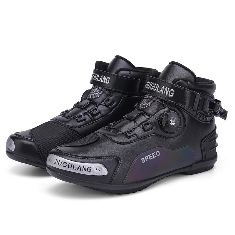 Men Motorcycle Boots Outdoor Riding Anti-slip Winters Sneakers Shoes Bicycle Mountain Racing Ankle Length Women Racing Shoes