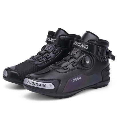 Men Motorcycle Boots Outdoor Riding Anti-slip Winters Sneakers Shoes Bicycle Mountain Racing Ankle Length Women Racing Shoes