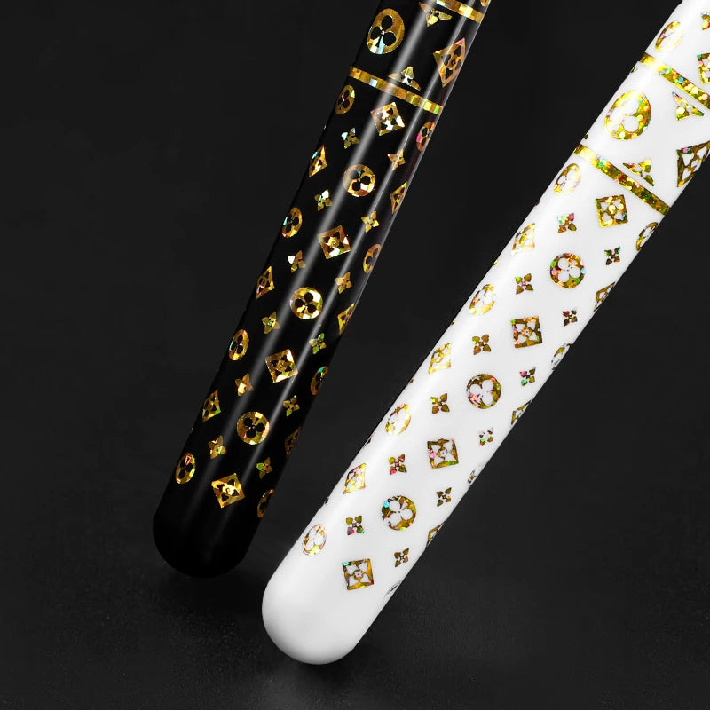 [6-Pcs Gift Boxes] New high-looking black gold printed small head household couple travel soft-bristle toothbrush