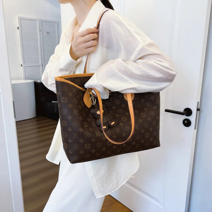 Luxury High Capacity Tote Bags for Women 2024 High Quality Soft Leather Shoulder Bag Designer Female Casual Shopping Handbag Sac