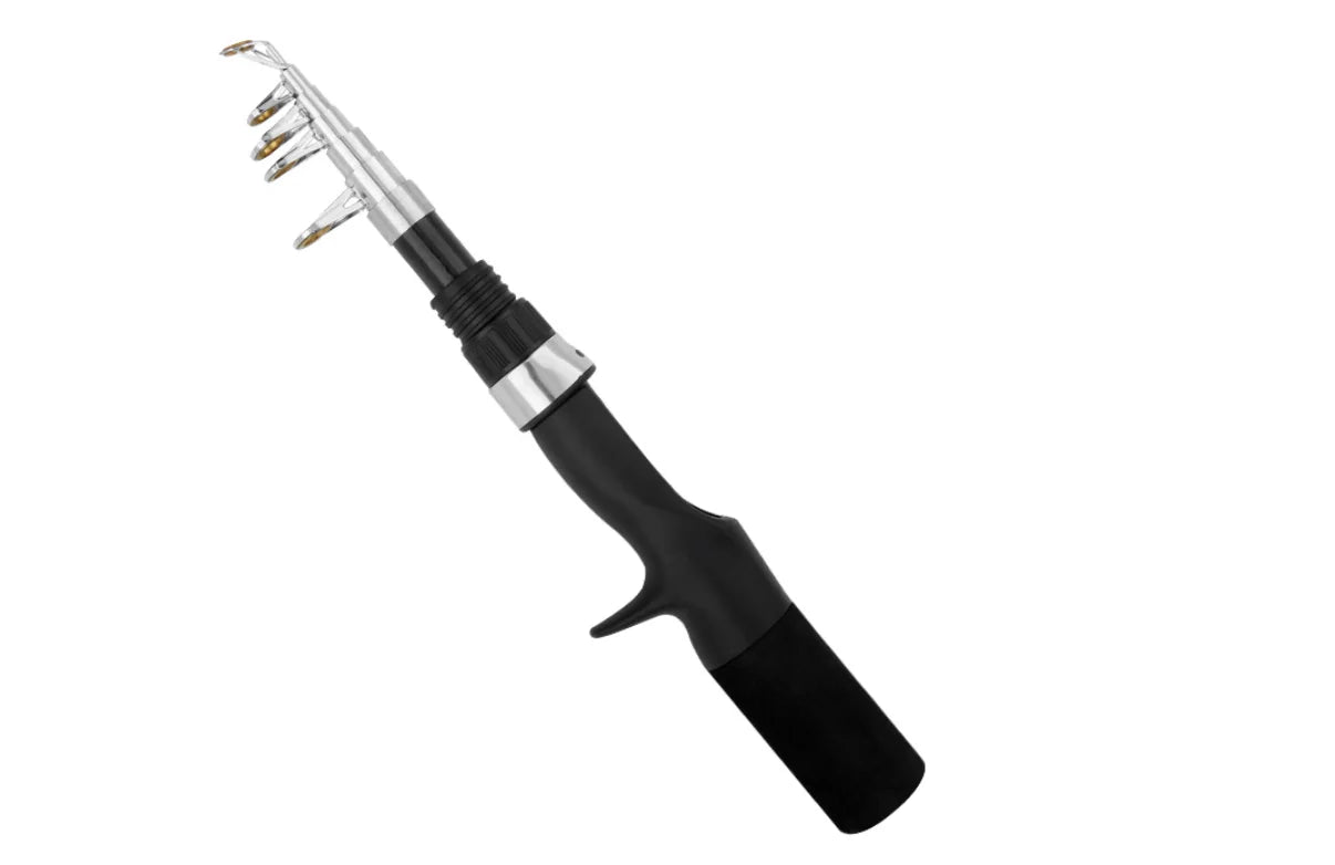 1.15m Portable Mini Telescopic Short Spinning Fishing Pole Pocket Travel Fishing Rod For Saltwater Freshwater Fishing Accessorie