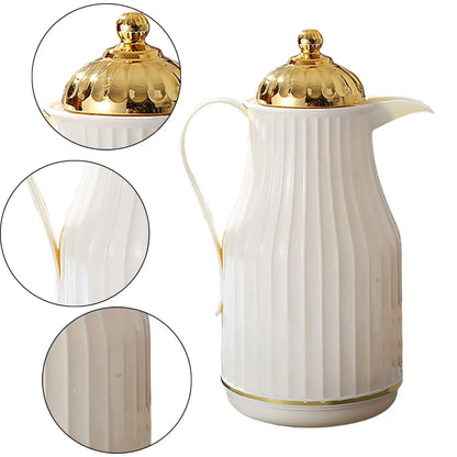 Enamel Coffee Pot Stovetop Pot 1L Capacity Insulation Water Milk Warmer Thick Water Kettle for Water Heating in Home and Camping