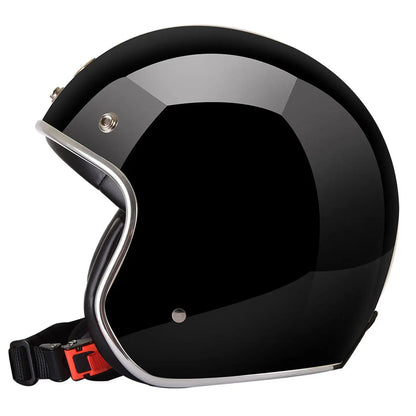ECE DOT Approved Retro Motorcycle Helmet Open Face Moped 3/4 Vintage Low Profile Japanese Style Half Helmet Men Women Casco Moto