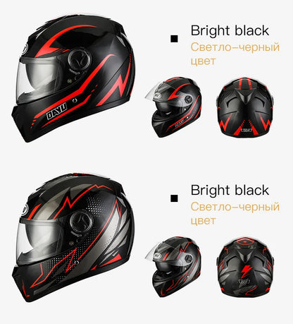 Motorbike Helmet  For Adults Motocross Helmets Casco Motorbike Helmet Full Face  Modular Dual Lens Double Visors