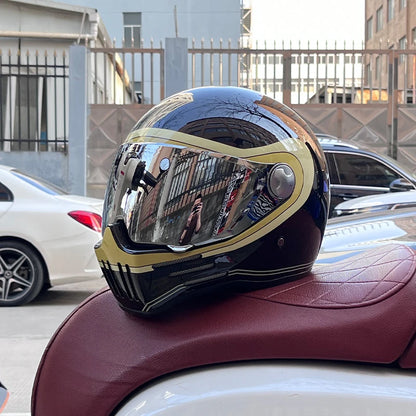 ORZ-728 Full Face casco moto Helmet Vintage Chopper Retro Helmet capacete de motocicleta modular helmet DOT