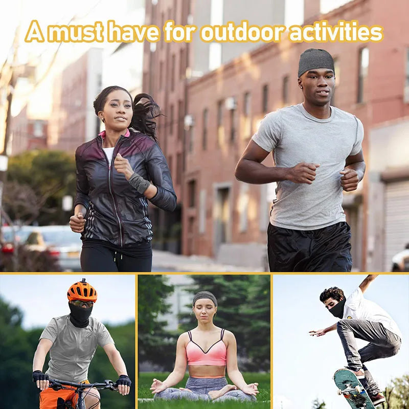 Motorcycling Running Outdoor Sports Face Bandanas Men Neck Warm Gaiter Women Headscarf UV Protection Seamless Tube Face Shield
