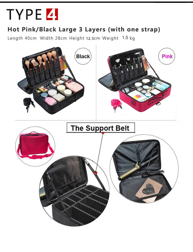 New Oxford Cloth Makeup Bag For Women Professional Large Capacity  Travel Cosmetic Case