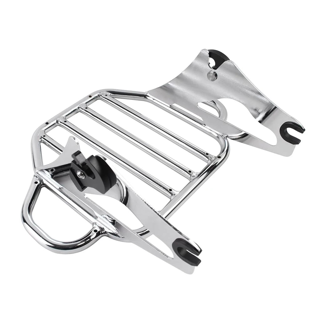 Motorcycle Chrome Two-Up Detachable Luggage Rack For Touring Electra Glide Road Glide Street Glide CVO Road King 2009-2024