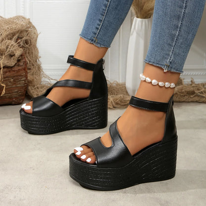 Women Fashion Wedge Sandals Summer Woman Casual Non-slip Peep Toe Designer Shoes Elegant Platform Sandals Sandalias De Mujer