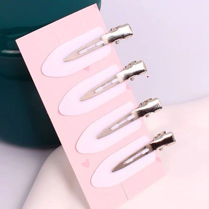 4-piece hair clip set, bangs clip, non slip hair clip, plastic non bending flat head hair clip, suitable for hair salon home use