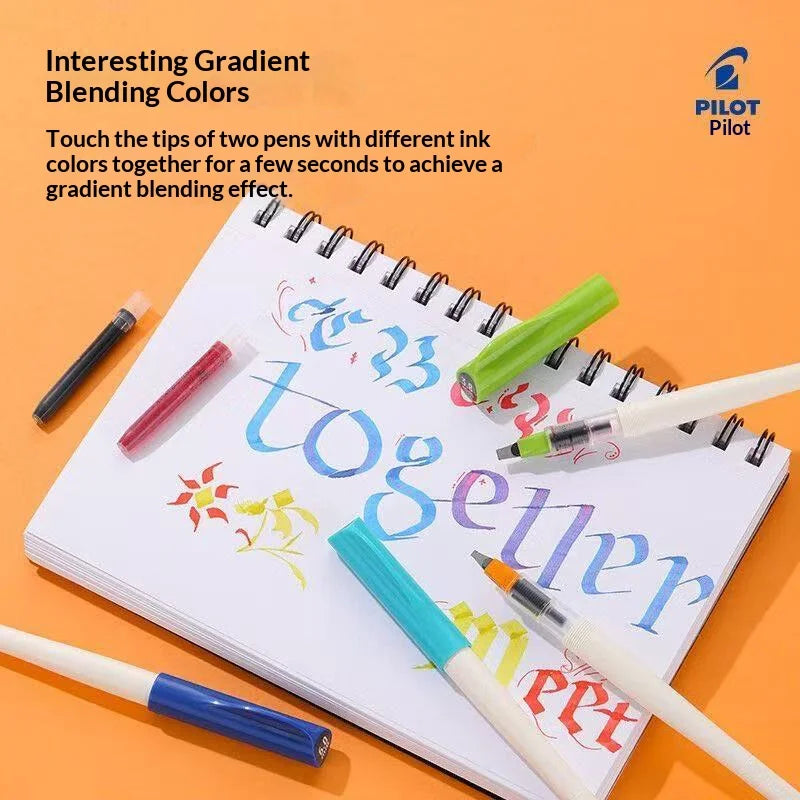 Original PILOT FP3-15-SS Parallel Pen Multi Sizes Flat Tip Calligraphy Fountain Pen Practice Gothic Italic Hand Lettering Suppli