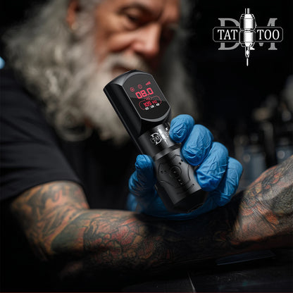 DM New Red-Dragon Wireless Tattoo Machine LED LargeScreen Customized Motor Wireless Tattoo Power Tattoo Gun For Permanent Makeup