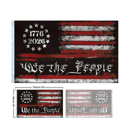 250 Years Commemorative Flag Usa Patriotic Banner Indoor Outdoor Flag Patriotic American 250th Anniversary Flag For Wall90x150CM