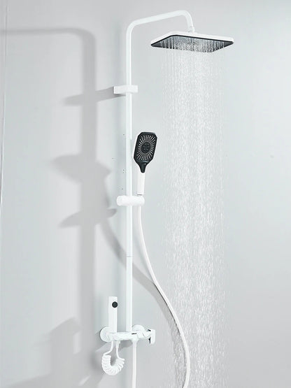 4-way Piano Shower System With Rain Shower Bidet Faucet Hot Cold Water Mixer For Bathroom Shower Kit