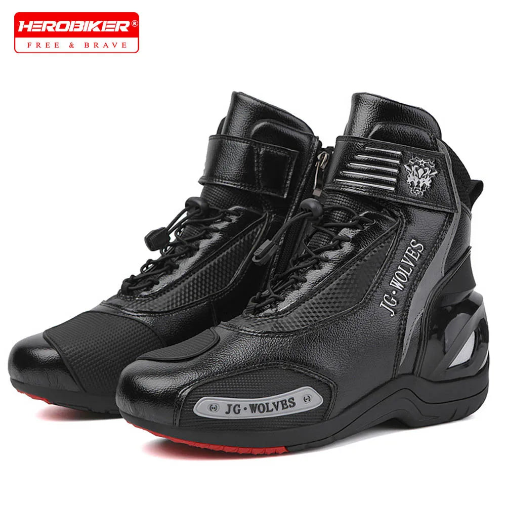 Boots For Motorcyclist Man Women Waterproof Enduro Motorcycle Boots Motorcycle Shoes Moto Hombre Anti-Fall Riding Short Boots