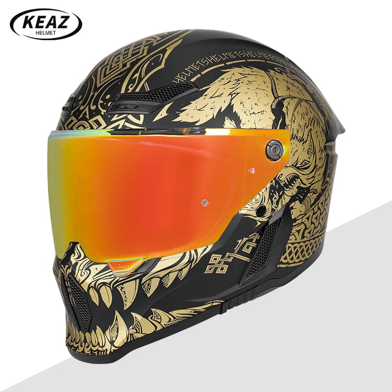 Motorcycle Helmet All-Season Universal Retro Men's Bike Racing Street Bike Riding Running Motorcycle Riding Safety Helmets