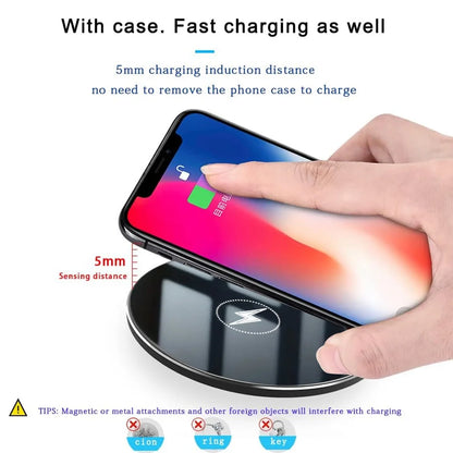 Wireless Charger LED Light Phone Pad Dock For iPhone 17/17 Pro Max 16 15 14 13 12 Pro Max Samsung Xiaomi Fast Charging Station