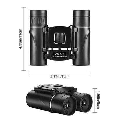900x25 Mini Binoculars High-Powered BAK4 Prism Waterproof Travel Bird Watching Outdoor Sports Optics