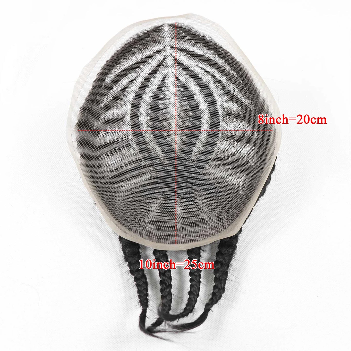 Cornrow Box Braided Men's Toupee Full Lace Male Toupee For Men Hairpieces Black Human Hair Wigs Replacement Systems Hair Patch