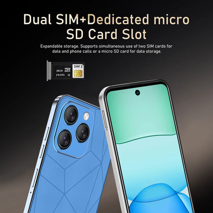 FUFFI Global Vision I16 Pro Smartphone 5G Android 5300mAH 12GB RAM 512G ROM 6.56Inch 1080x2640HD 24+48MP 4G Network Mobile Phone