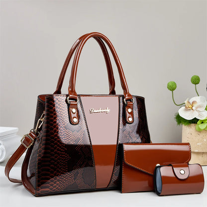 3Piece Set Women's Bag 2025 Trend New in Fashion Niche Ladies Shoulder Tote Bags for Women Shopping & Travel Bag Women Handbag