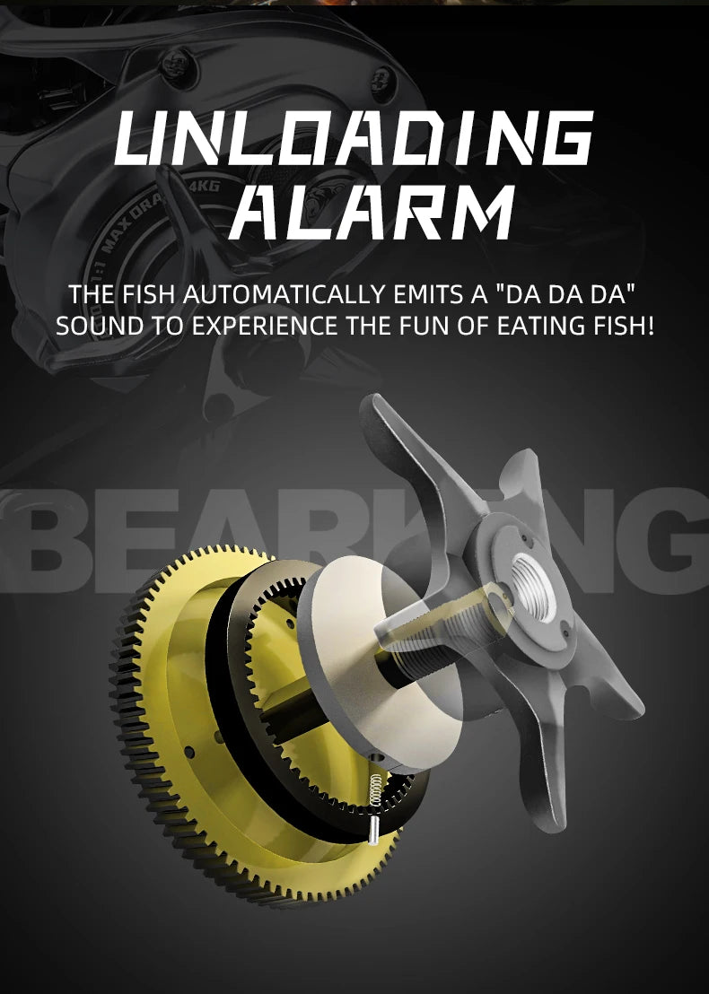 BEARKING Hot Sales Zeus-BFS 135g Lightweight Carbon Fiber 7.1:1 High-speed Ratio 8+1 Bearings Maximum Power 4kg Magnetic Brake