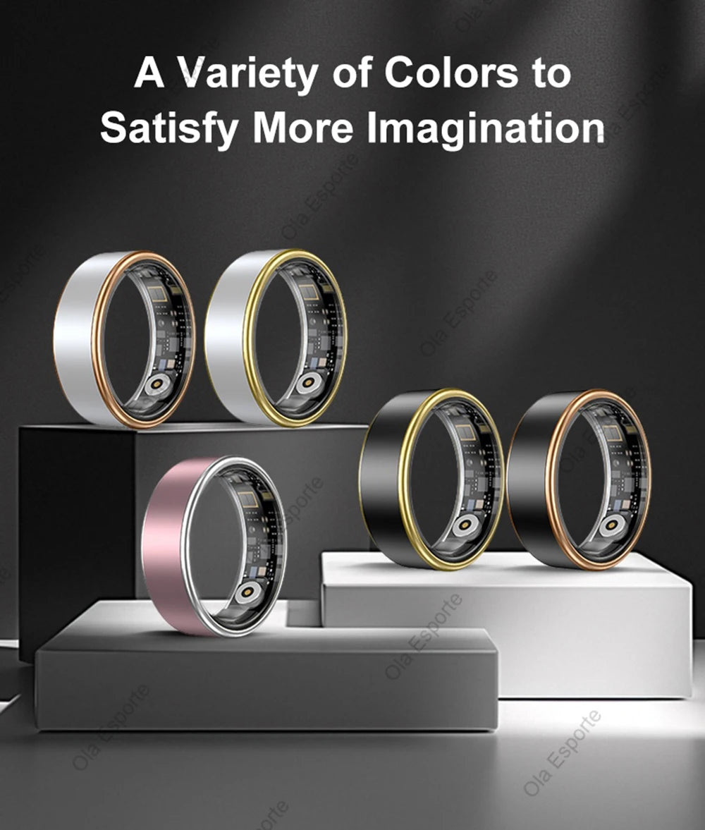 2025 Smart Ring Gesture Control Wireless Bluetooth Heart Rate Blood Pressure Monitor 5ATM Waterproof Health Smartring Men Women