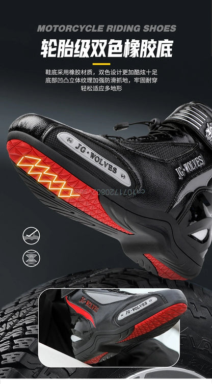 Motorcycle Riding Boots Men Women Knight Outdoor Waterproof Sneakers Shoes Off-road Professional Leisure Protective Riding Boots