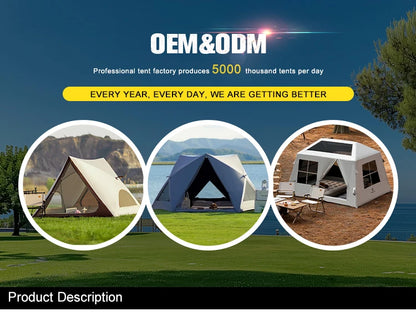 Outdoor Camping Fully Automatic Waterproof Inflatable Tent Thickened Heavy Rain Gear