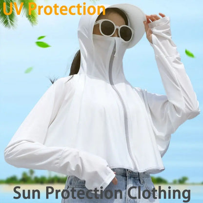 Summer Female Sun Protection Clothing UV Protection Long Sleeve Ladies Cloak Quick Dry Clothing Thin Jackets