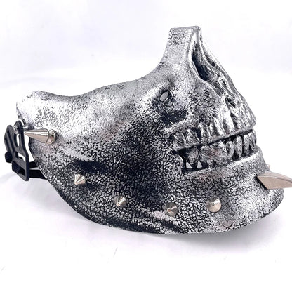 Horror Decorative Half Face Mask Home Party  Items Steampunk Skull Style Headgear Mask For Adult