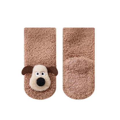 2026 New Animal Socks 3D Plush Crochet Animal Socks Cute Animal Socks Warm Floor Socks Cartoon Socks