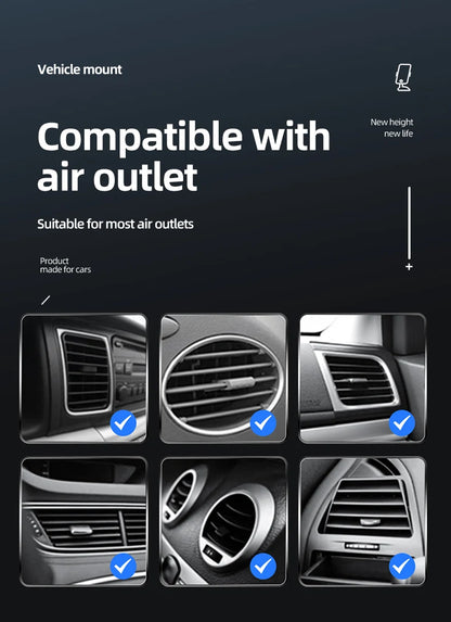 Wireless Charger Car Mount for Air Vent Mount Car Phone Holder Rotating Intelligent Infrared Fast Wireless Charging Charger