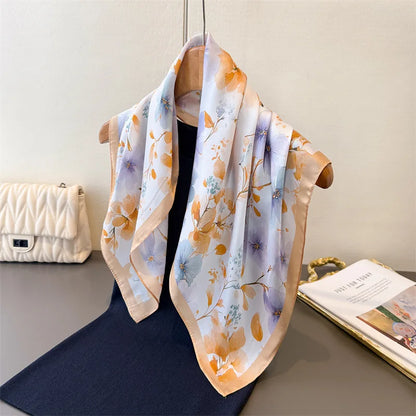 Fashion Paisley Print Silk Hairbands Scarf Women 2025 New Elagant Bandana Neck Kerchief Head Bands Foulard Female Scarfs