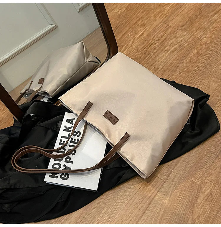 Casual Women's Oxford Cloth Shoulder Bags College Commuter Ladies Waterproof Tote Shopping Bag Large Capacity Female Handbags