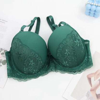 2024 New Sexy Lace Bow Bras For Women Push Up 34/75 36/80 38/85 40/90 42/95 44/100 BCDE Cup Undrwear Plus Size Linger
