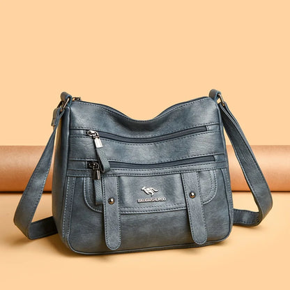 High Quality Pu Leather Messenger Crossbody Bags for Women Luxury Designer Hand Bags Purses Ladies Shoulder Bags Sac A Mian 2025