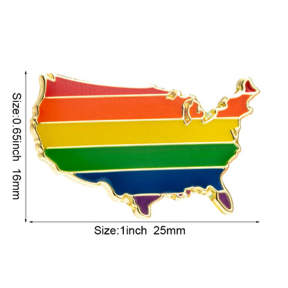 10pcs a lot Philadelphia Pride Badges LGBT Pin Metal Rainbow Badge Pins Gay Pride Lapel Pinback