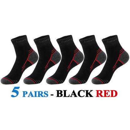 2 Pairs/Lot Running Socks Men Sport Outdoor Casual Cotton Red Stripes Compression Black Colorful Sock Male Gifts 21 Colors