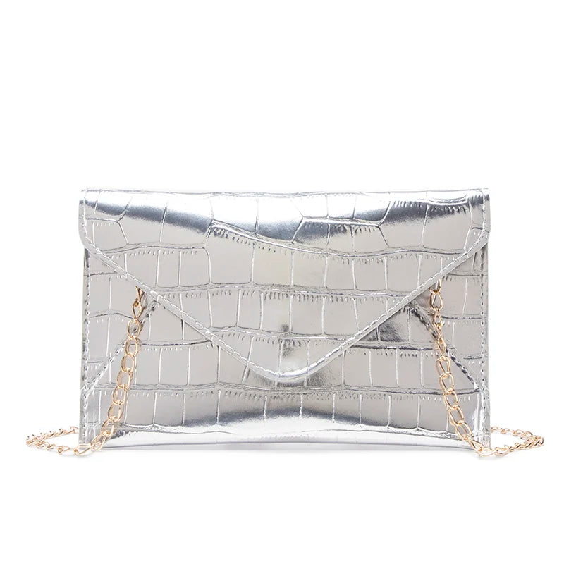 Gold Silver Evening Bag Women Elegant Fashion Banquet Clutch Chain Shoulder Bags Luxury Purse Female Wedding Party Bags Wallet