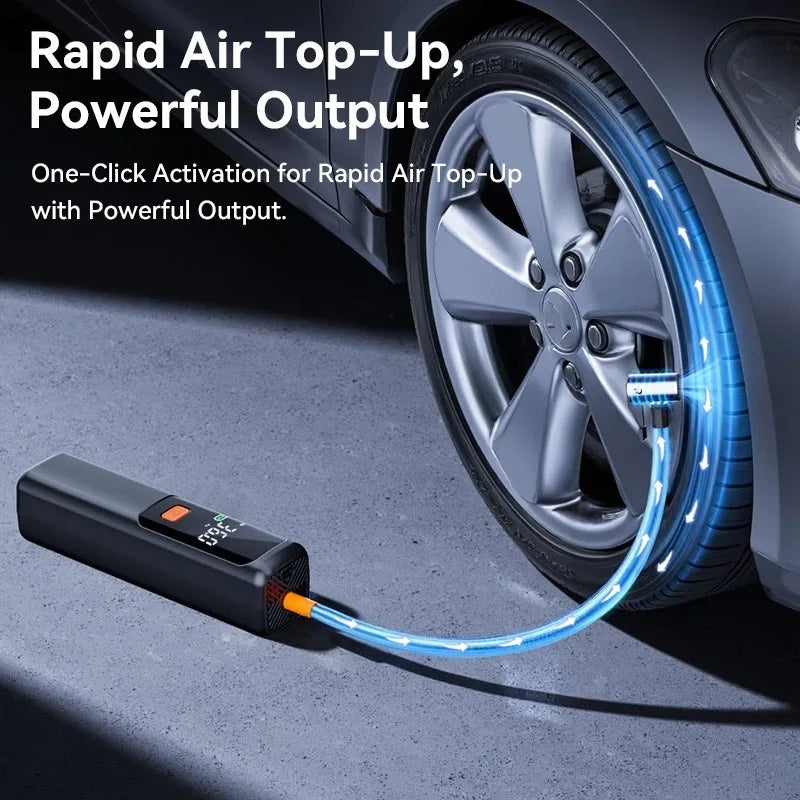 Wireless Portable 150PSI Tire Inflator Electric Air Pump Rechargeable Digital Pressure Gauge Auto Shutoff LED Light for Car Bike