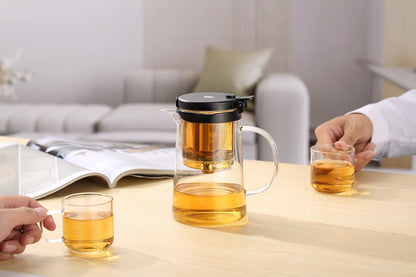 Bonston- elegant cup insulation separation bubble teapot heat-resistant glass teapot simple filter tea cup