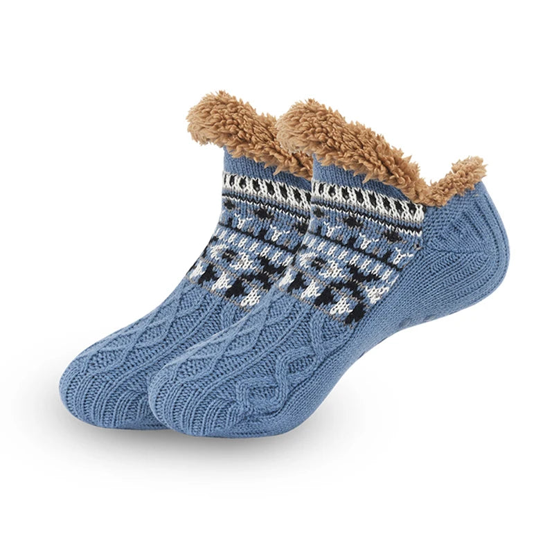 Thermal Mens Slipper Socks Fluffy Winter Warm Non-slip Floor Socks Thickened Home Sleeping Soft Snow Socks Sleep Carpet Socks