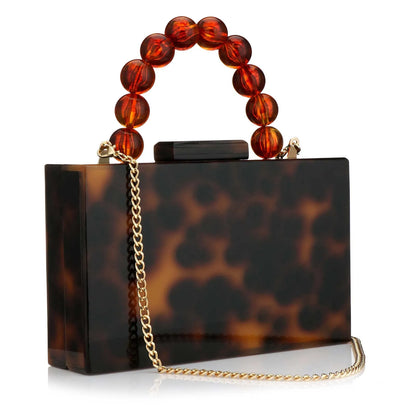 Acrylic Handbag Casual Trend Small Square Bags Women Clutches Wedding Party Dating Lady Trendy Evening Bags Chain Shoulder Bag