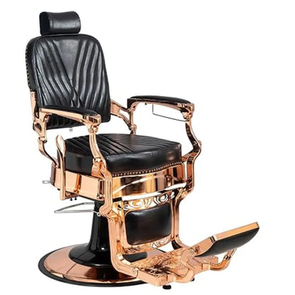 700lbs Heavy Duty Barber Chair | Vintage Recline Style with Smooth Hydraulic | 360° Rotatable, Headrest,Customized