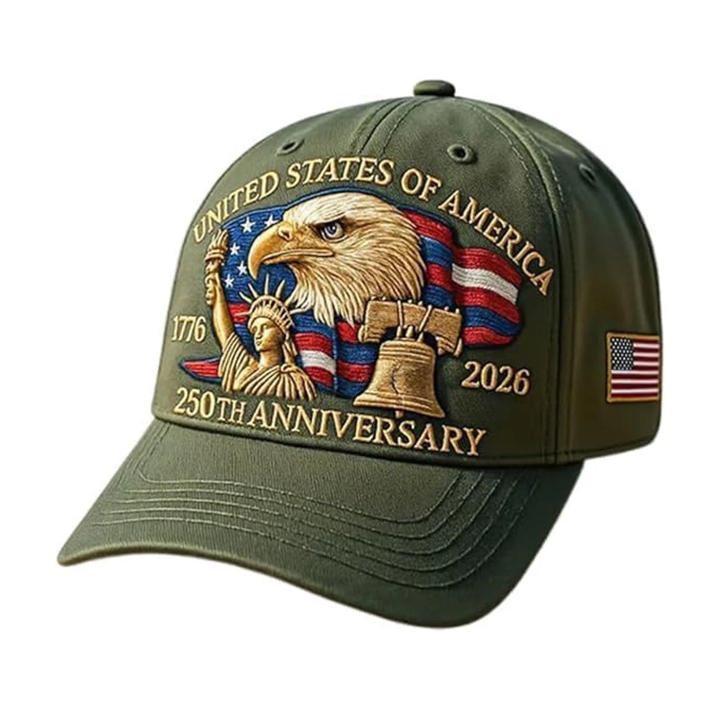 Men Women Baseball Caps US 250th Anniversary Cap Adjustable Retro Washed Patriotic Cap US 250th Anniversary Sports Trucker Hat