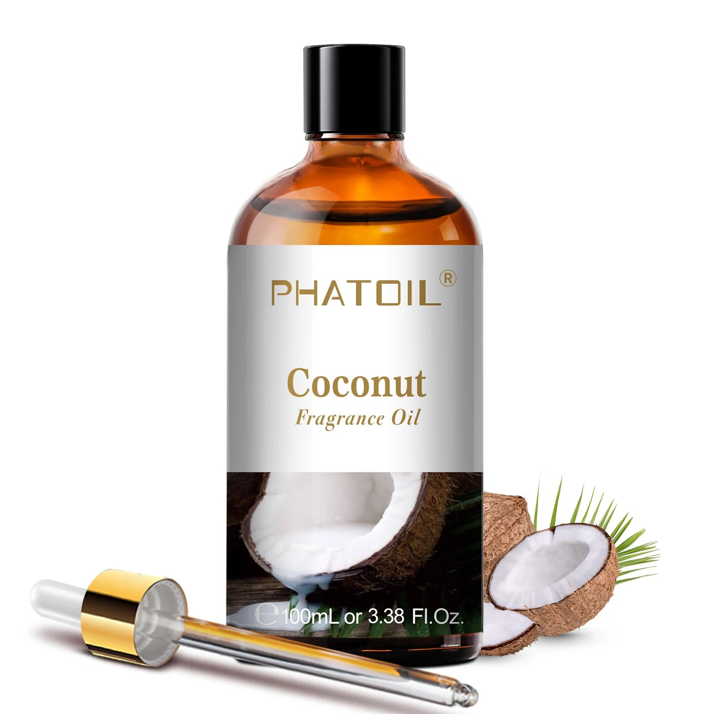 PHATOIL 100ml Aromatherapy Fragrance Oil with Glass Dropper Lime Coconut Strawberry Cherry Watermelon Lemon Mango Aroma Oils