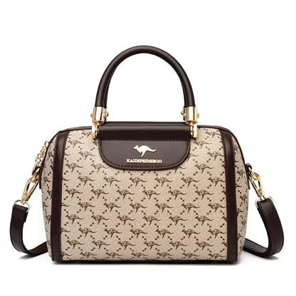Luxury Handbag Fashion Print Large Capacity Soft Leather Women Shoulder Crossbody Bag Leisure Designer Ladies Purses and Handbag