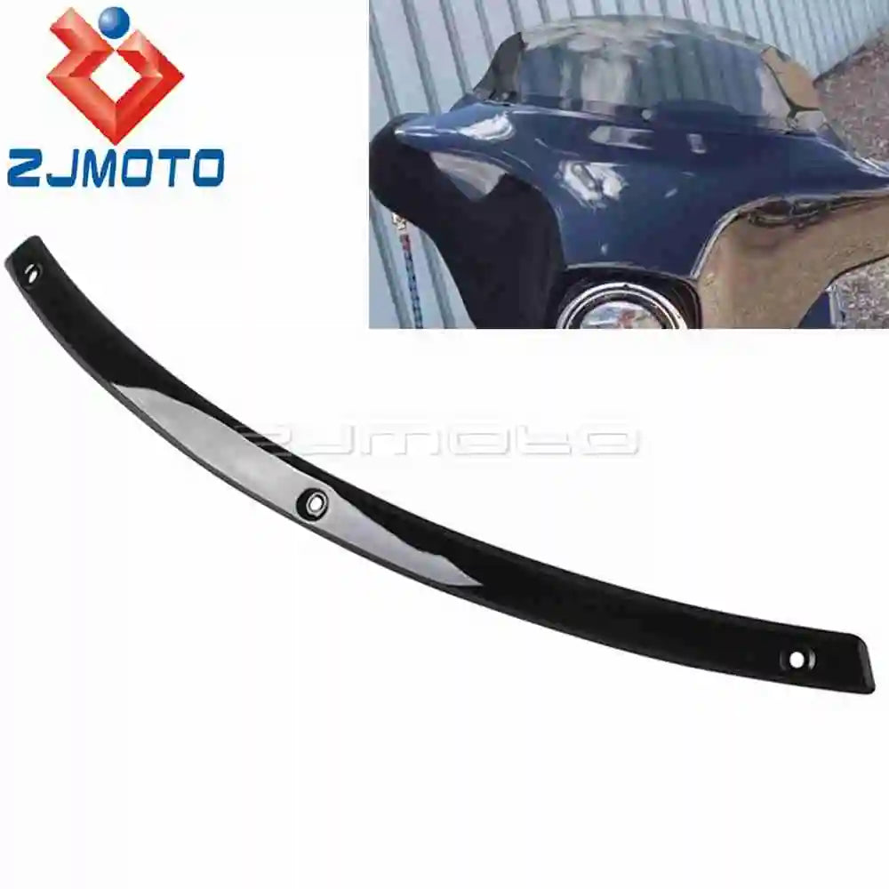 Steel Motorcycle Front Windshield Trim W/ Rubber Gasket For Harley Electra Street Tri Glide Touring Windscreen Strips 1996-2013