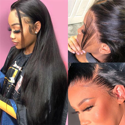 180D 13X4 Straight Lace Front Wigs Straight Human Hair Wigs For Women Human Lace Wigs Brazilian Lace Wigs Straight Frontal Wigs